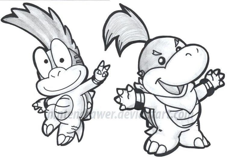 Paper Bowser Coloring Pages At Getcolorings | Free dedans Coloriage Bowser Junior