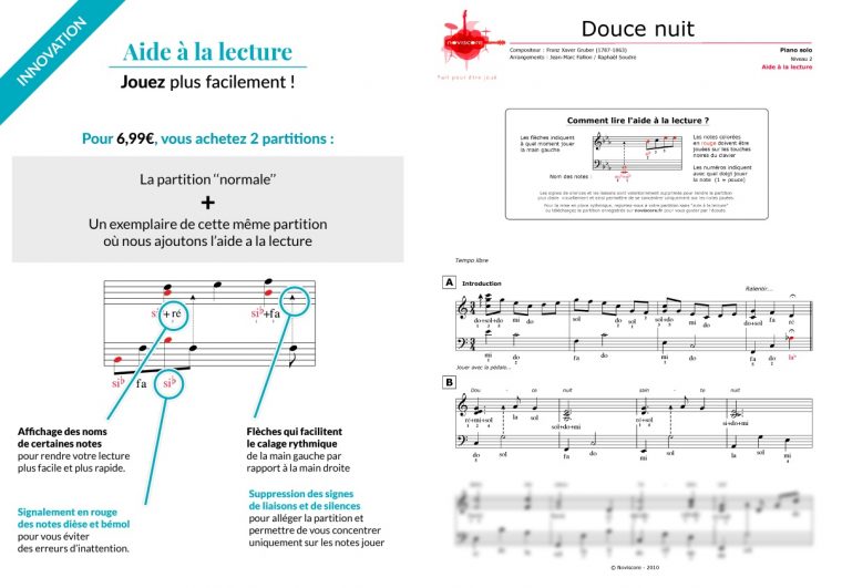 Partition Douce Nuit – Partition De Piano Pour Noël pour Tablature Douce Nuit