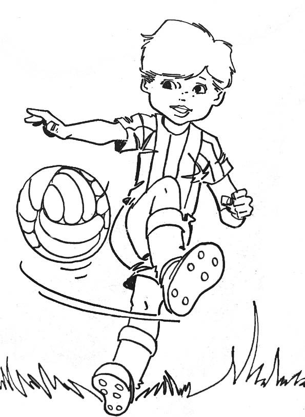 Petit Garcon Foot | Coloriage Football, Coloriage avec Coloriage Pour Garçon