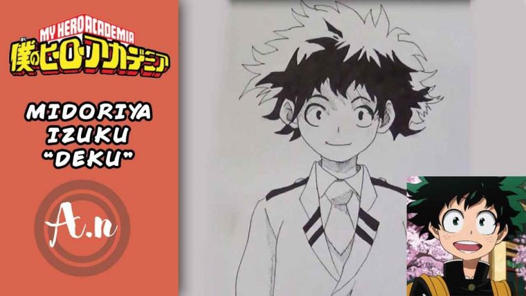 Pin Di Comment Dessiner pour Coloriage Izuku Midoriya