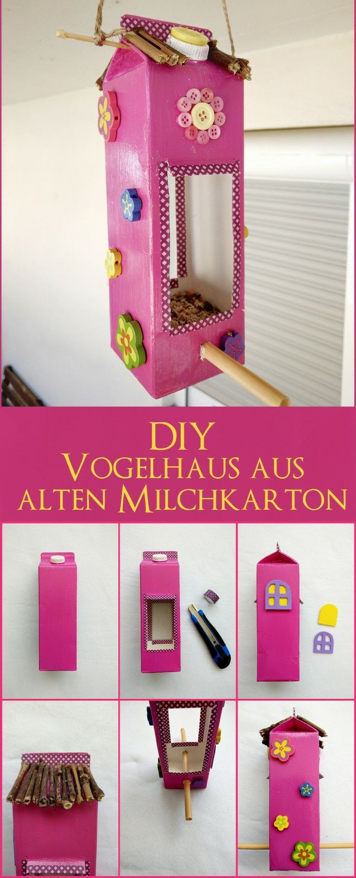 Pin On Upcycling – Geschenke Und Dekor concernant Vogelhäuschen Basteln