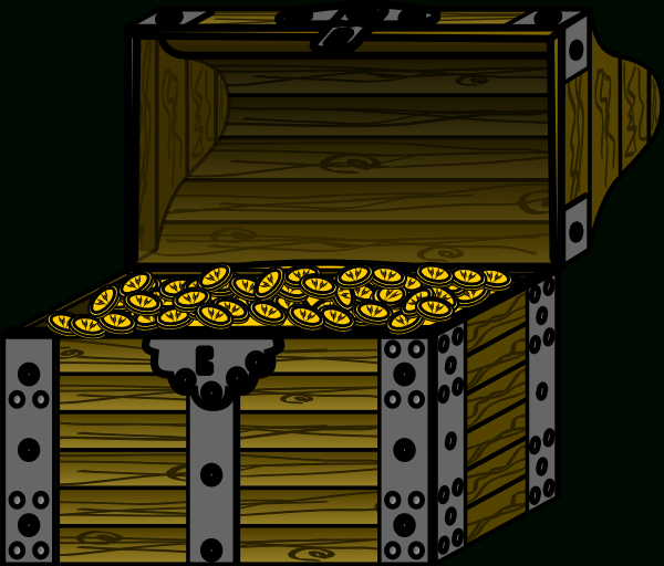 Pirate Treasure Chest With Coins Clip Art At Clker concernant Schatz Clipart