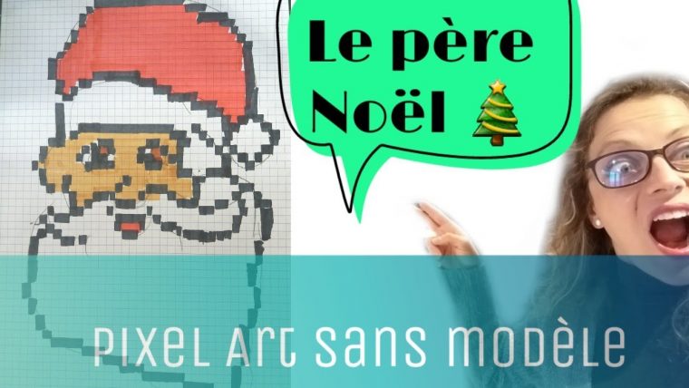 Pixel Art Comment Dessiner Le Père Noël Sans Modèle Sans pour Dessin Pixel Noel