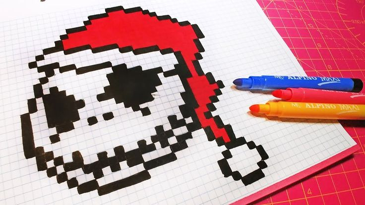 Pixel Art De Navidad – Cómo Dibujar A Papa Noel Jack dedans Dessin Pixel Noel