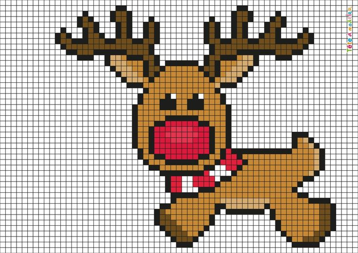 Pixel Art Renne : +31 Idées Et Designs Pour Vous Inspirer tout Sapin Pixel Art