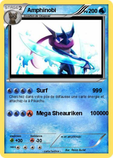 Pokémon Amphinobi 117 117 – Surf 999 – Ma Carte Pokémon tout Coloriage Pokemon Amphinobi