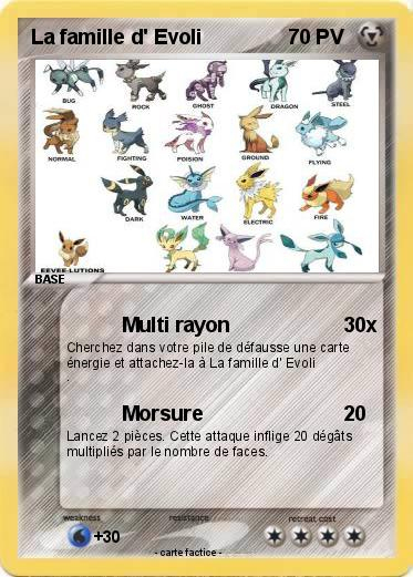 Pokémon La Famille D Evoli 7 7 – Multi Rayon – Ma Carte tout Coloriage Pokemon Famille Evoli A Imprimer