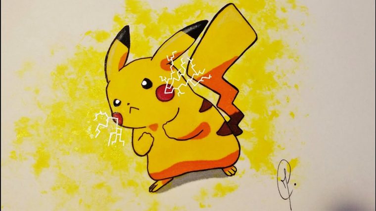 Pokemon Pikachu – Draw And Color – encequiconcerne Dessin Pikachu Couleur