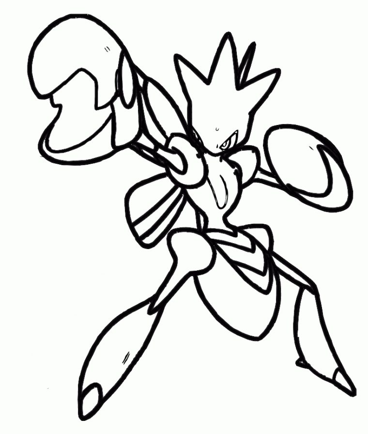 Pokemon Scizor Coloring Pages – Coloring Home serapportantà Arceus Coloriage