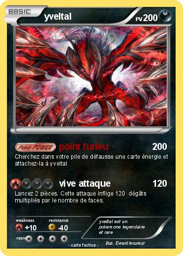 Pokémon Yveltal 2069 2069 – Point Furieu – Ma Carte Pokémon serapportantà Coloriage Pokemon Yveltal