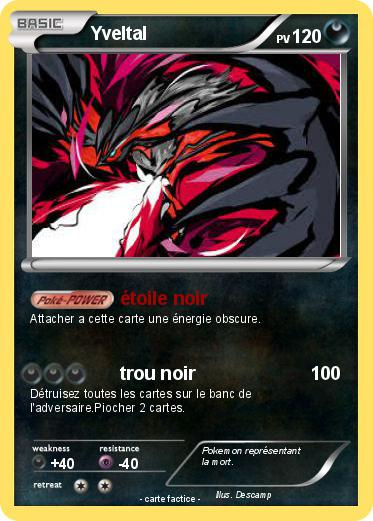 Pokémon Yveltal 2184 2184 – Étoile Noir – Ma Carte Pokémon concernant Coloriage Pokemon Yveltal