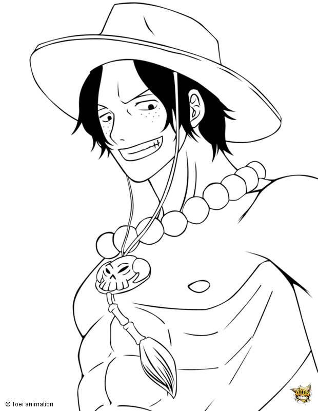 Portgas D Ace Est Un Coloriage De One Piece serapportantà Coloriage De One Piece