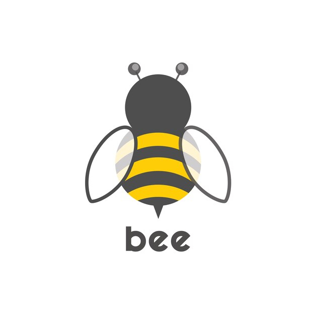 Premium Vector | Bee Logo Template Design encequiconcerne Dessin Abeille Stylisée