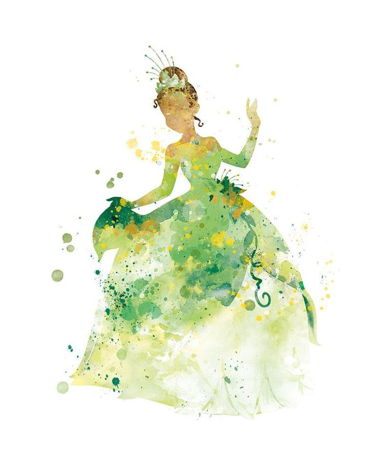 Princess Tiana Art Print Watercolor Print Princess Print tout Tiana Dessin