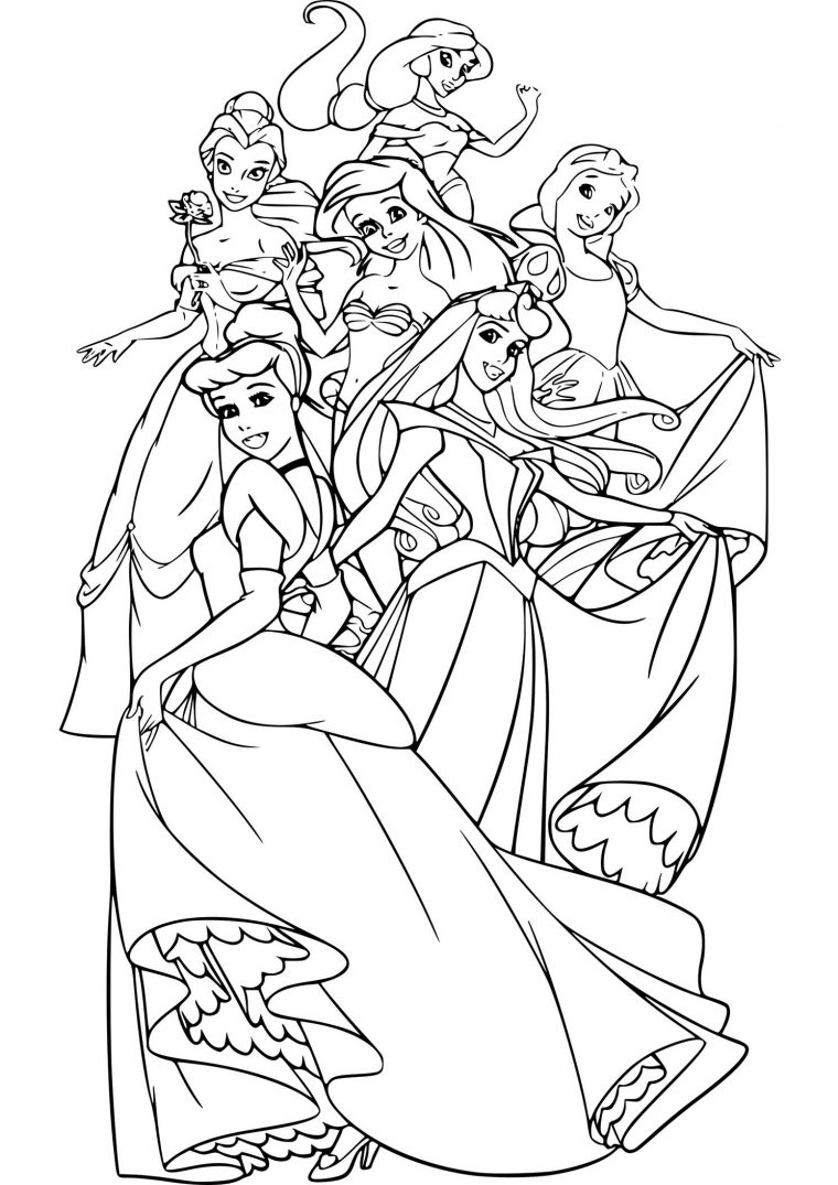 Princesses Disney À Imprimer Et Colorier Gratuitement dedans Coloriage Mystere Disney À Imprimer