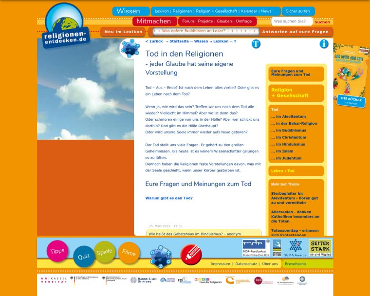 Religionen-Entdecken.de – Material destiné Weltreligionen Kindern Erklärt