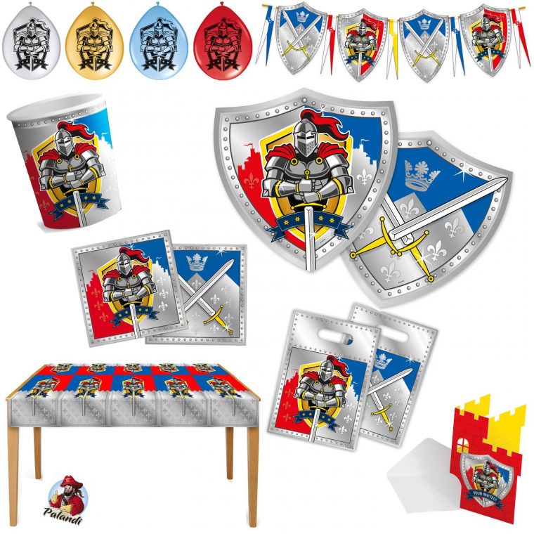 Ritter Motto-Party-Set C Tischdeko 60-Teilig encequiconcerne Kindergeburtstag Ritter