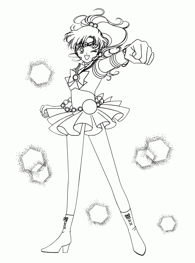 Sailor Jupiter Coloring Page Sailor Moon Pinterest 6608 concernant Coloriage Jupiter