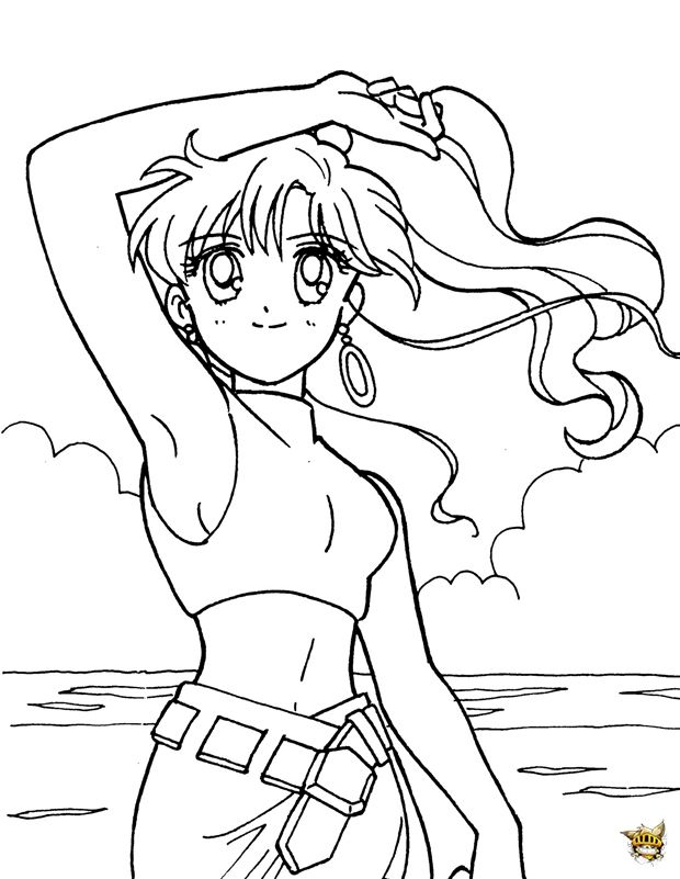 Sailor Jupiter Plage Est Un Coloriage De Sailor Moon intérieur Coloriage Jupiter