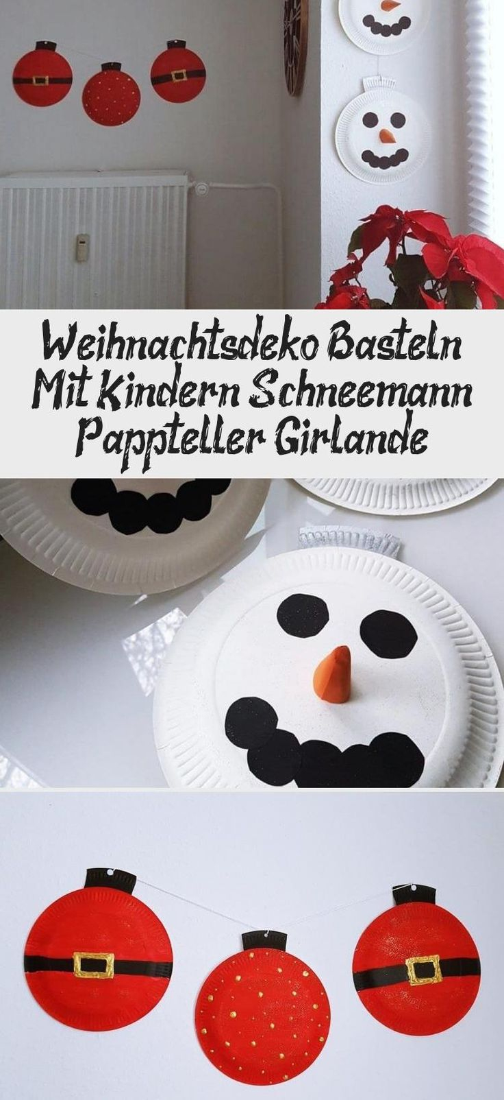 Schneemann Girlande: Anleitung Weihnachtsdeko Für Kinder dedans Weihnachtsdeko Für Kinder