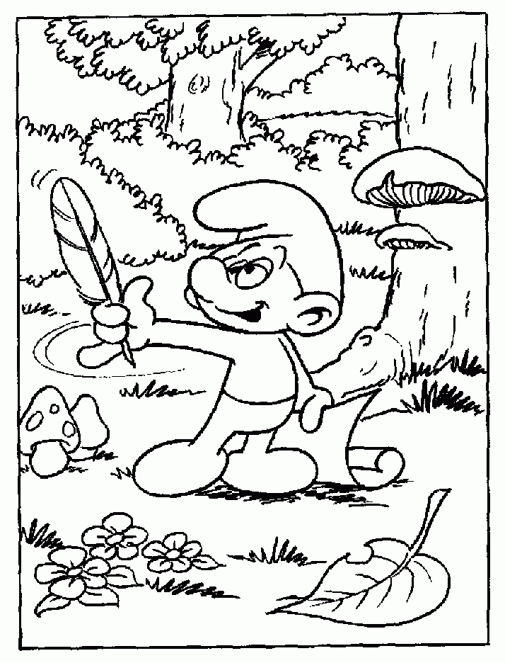 Schtroumpf – Coloriages-Enfants | Vintage Coloring intérieur Schtroumpf Dessin