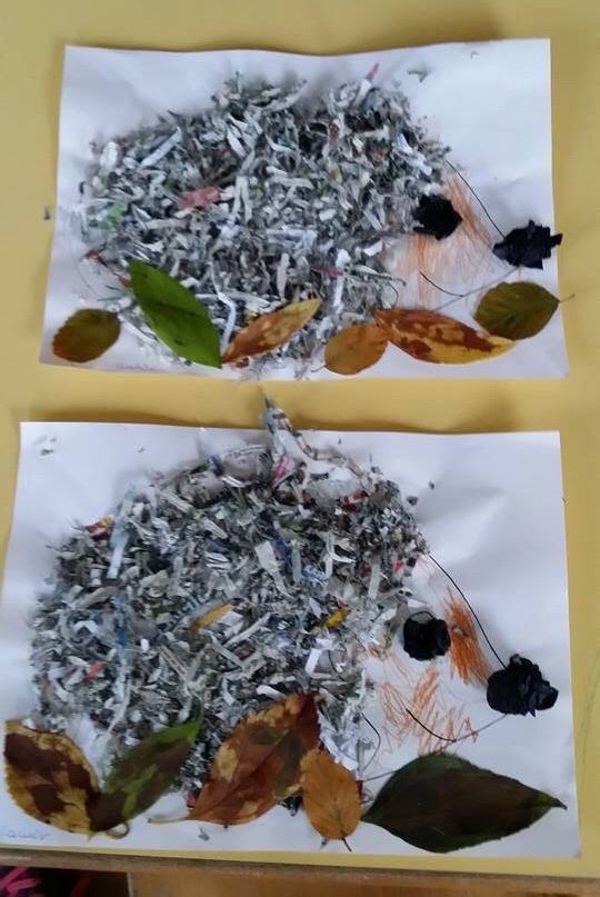 Shredderpapier Igel … | Igel, Basteln Herbst, Bastelarbeiten destiné Herbstideen Kindergarten