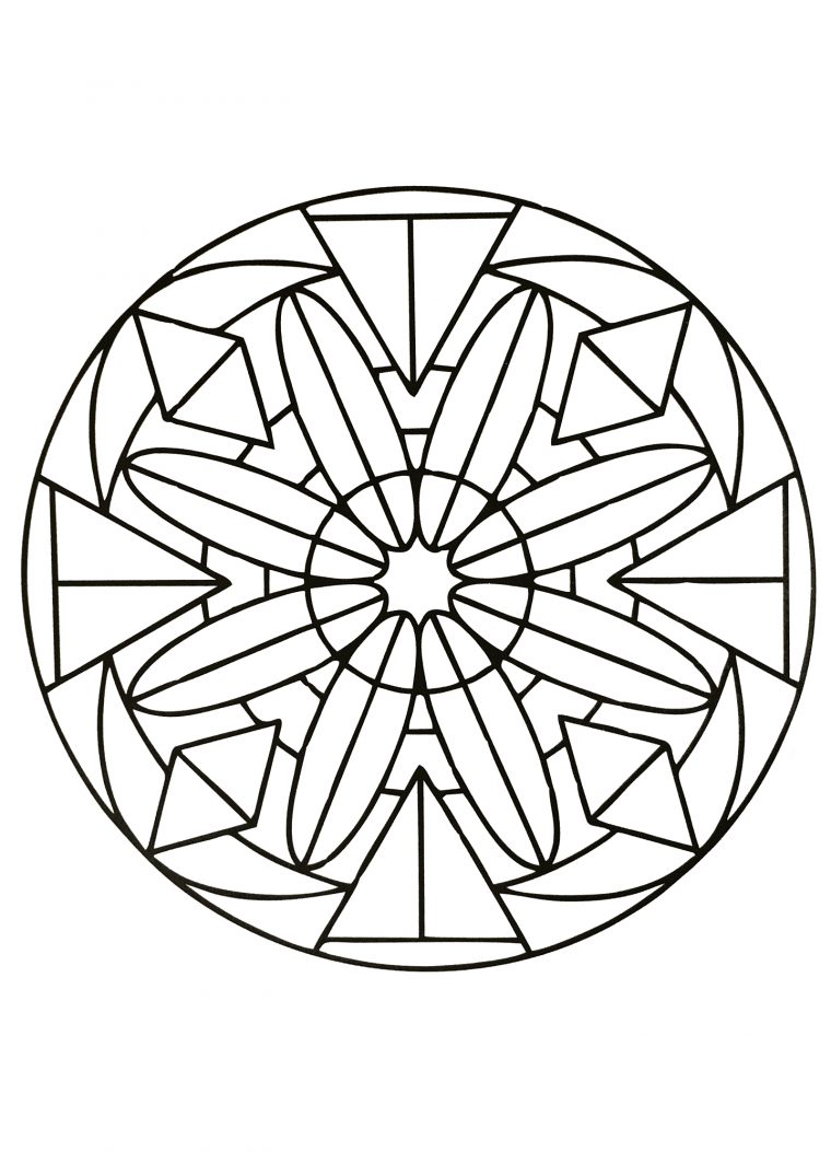 Simple Mandala A Telecharger 16 – Coloriage Mandalas tout Mandala Cm2 À Imprimer