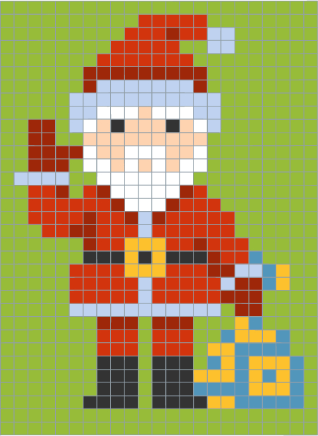 Solutions Color-Pixels - Lulu La Taupe, Jeux Gratuits Pour intérieur Pere Noel Pixel Art