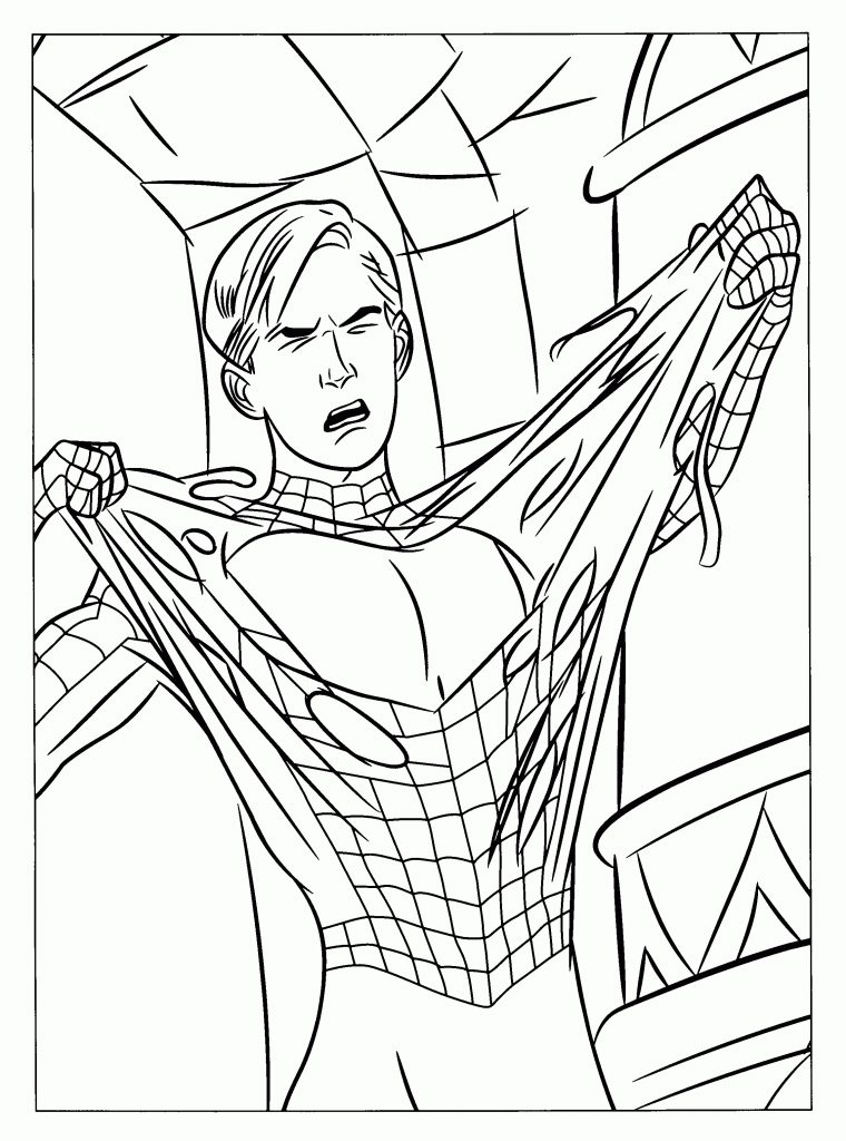 Spiderman 3 Coloring Pages – Coloringpages1001 intérieur Spiderman Noir Coloriage