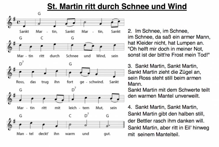 St.martin Ideen Für Kleine Und Große Kinder Lieder, Texte à Durch Die Straßen Auf Und Nieder Akkorde