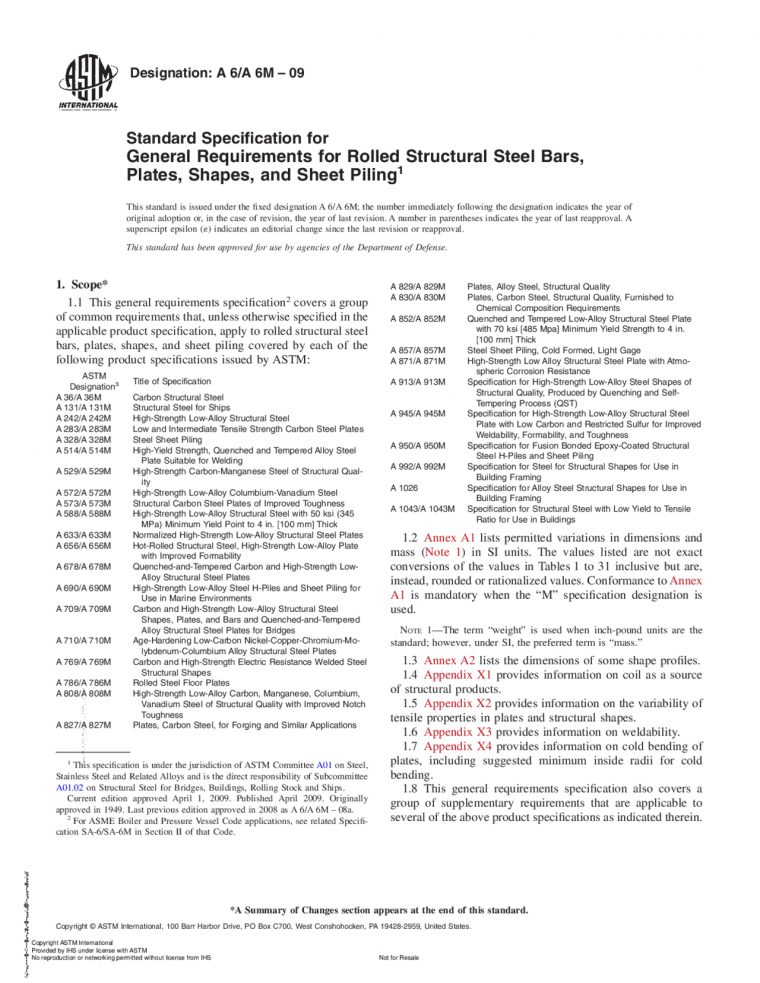 Substitute Material Un From Astm / Astm A6 Standard dedans Docsity Account