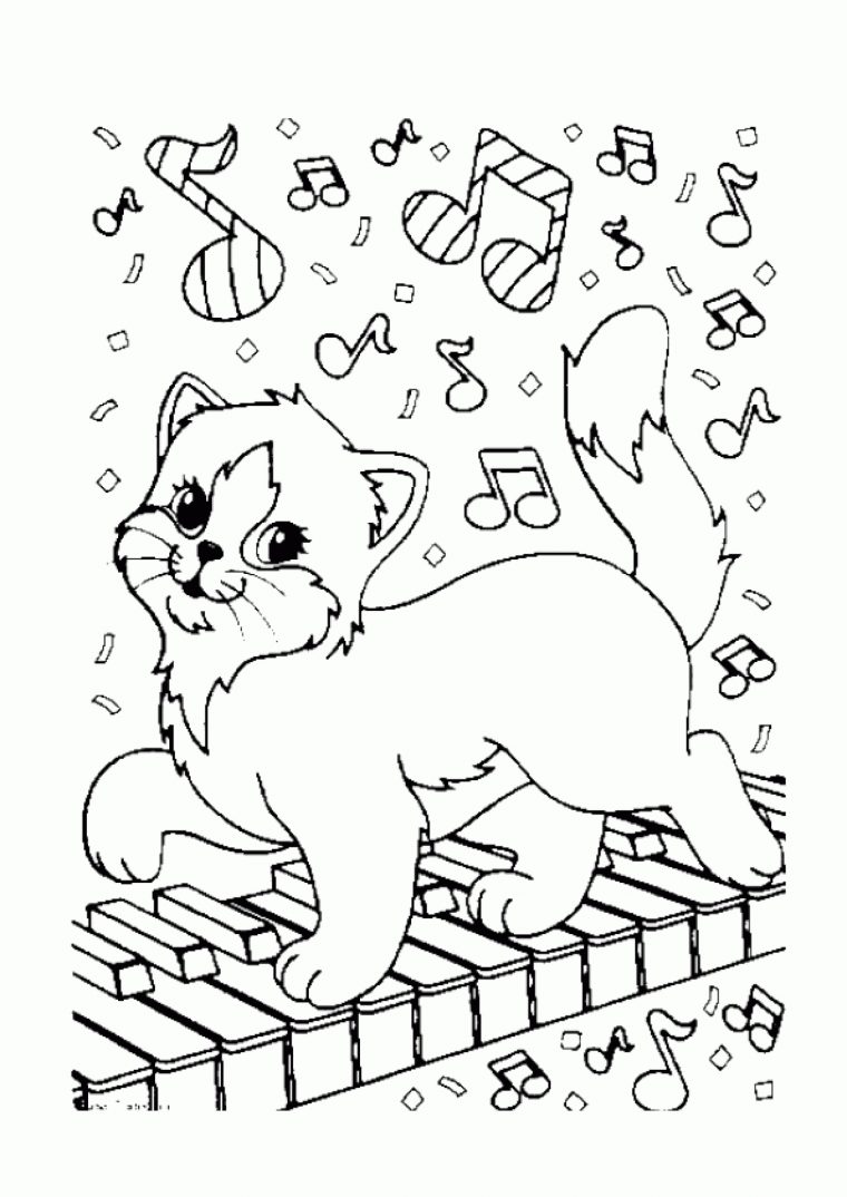 Téléchargement Gratuit Coloriage De Chat Trop Mignon concernant Coloriage Chaton Trop Mignon