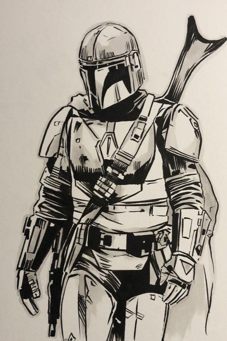 The Mandalorian . Naruto . | Star Wars Drawings, Star Wars dedans Dessin Star Wars Kawaii