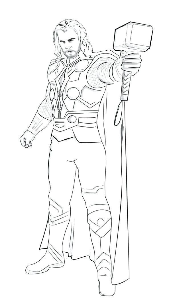 Thor Coloring Pages At Getcolorings | Free Printable dedans Coloriage Avengers Thor