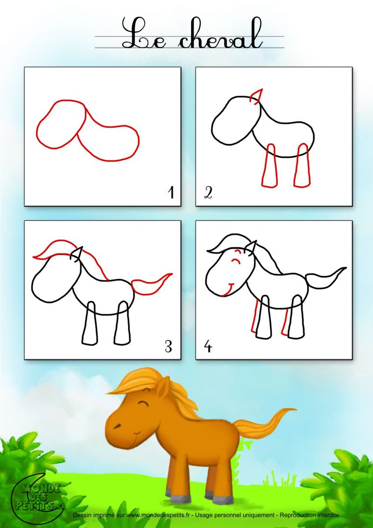 Tuto Cheval | Drawing Lessons For Kids, Easy Drawings dedans Dessin Pokemon Etape Par Etape