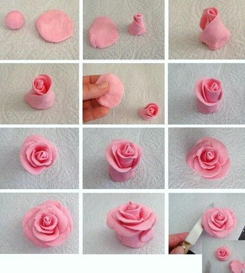 Tuto –> Rose En Pâte À Sucre | Fleurs Pate A Sucre, Pâte à Noeud En Pate A Sucre