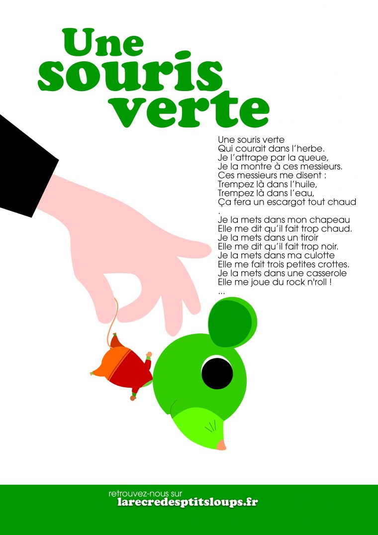 Une Souris Verte Paroles De La Comptine À Télécharger Et tout Comptine Pour Enfants