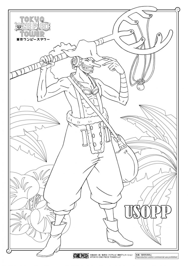 Ussop One Piece Coloringpages serapportantà One Piece A Colorier