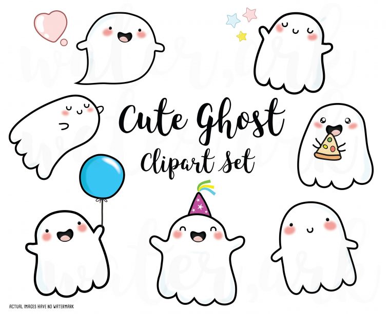 Vector Clipart Kawaii Ghosts Kawaii Halloween Cute Ghosts encequiconcerne Fantome Kawaii