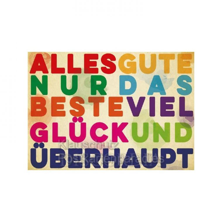 Viel Glück Und Überhaupt – Geburtstagskarte avec Zum Geburtstag Viel Glück Text