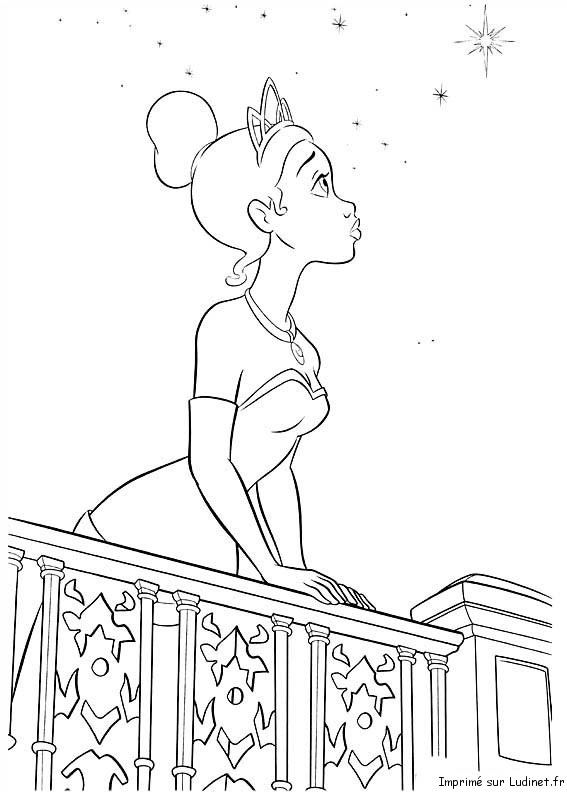 Voeux De Tiana Est Un Coloriage De La Princesse Et La concernant Tiana Dessin