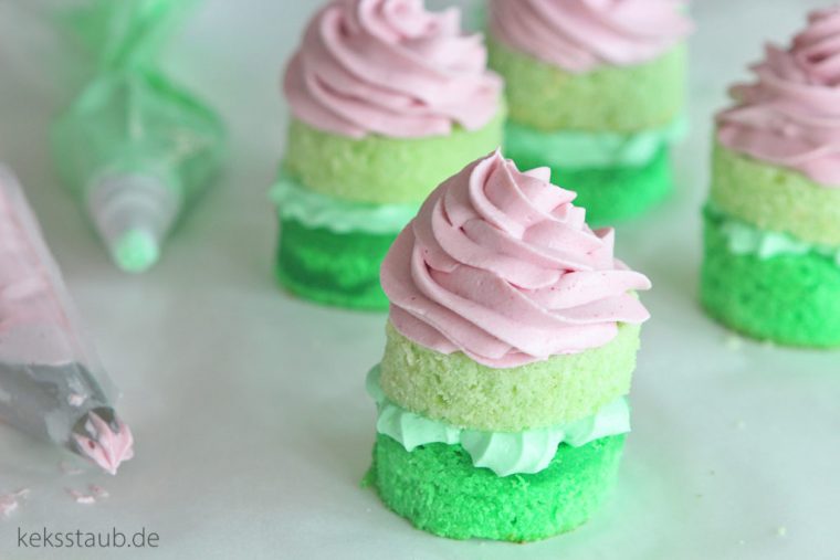 Wassermelonen Törtchen Aus Vicotria Sponge | Keksstaub.de avec Rosa Mischen Lebensmittelfarbe