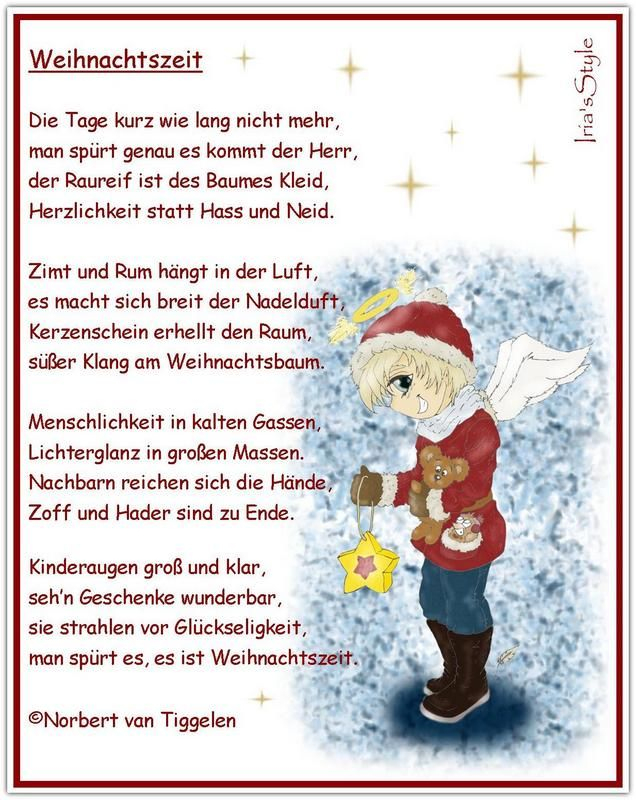 Weihnachten, Advent, Van Tiggelen, Gedichte, Menschen tout Weihnachtsgedicht Kindergarten