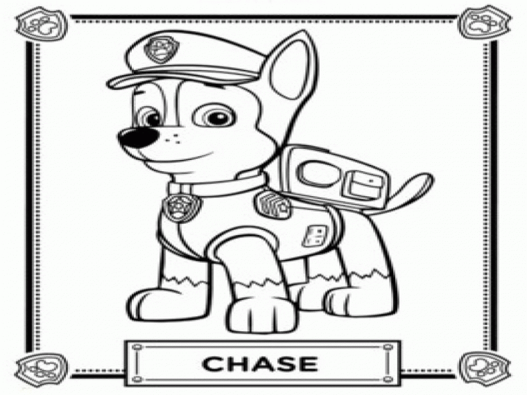 chase coloring page