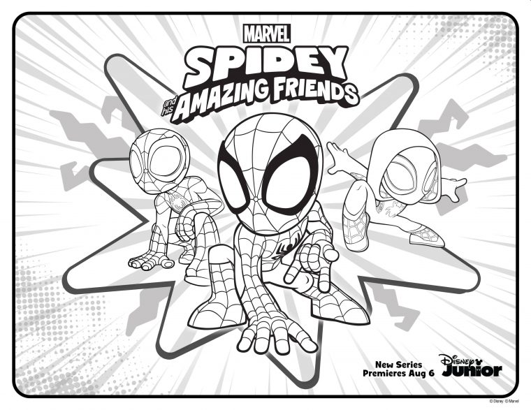 spidey and friends coloring pages