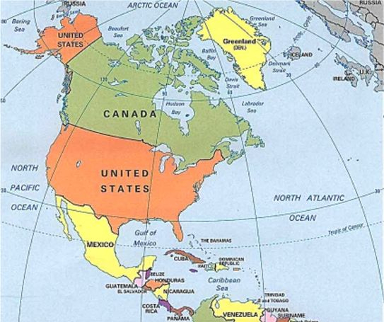 Amérique Du Nord encequiconcerne Carte Amerique Du Nord