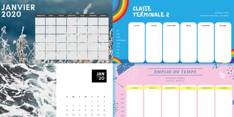 Calendrier 2020 Gratuit À Imprimer (+200 Modèles) – Canva à Calendrier À Imprimer