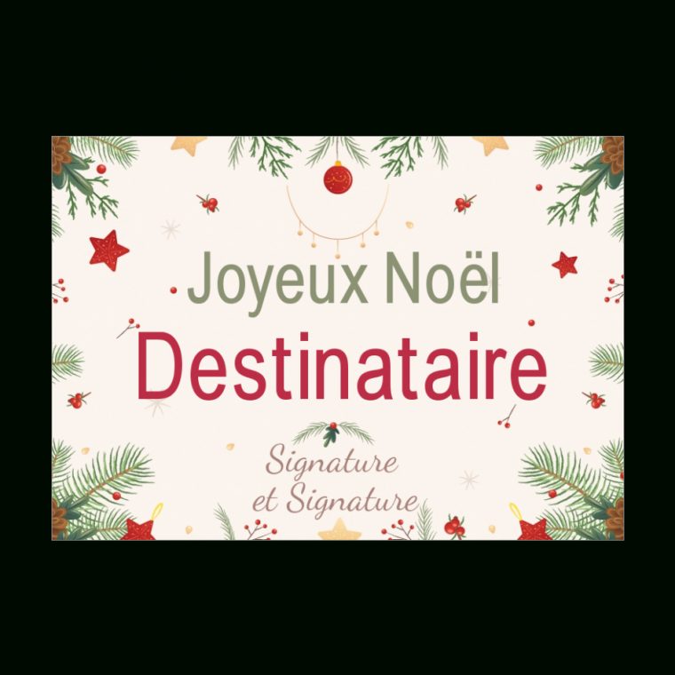 Carte Joyeux Voeux Noel Rouge Etoile À Imprimer (Carte 3496) destiné Carte De Voeux A Imprimer