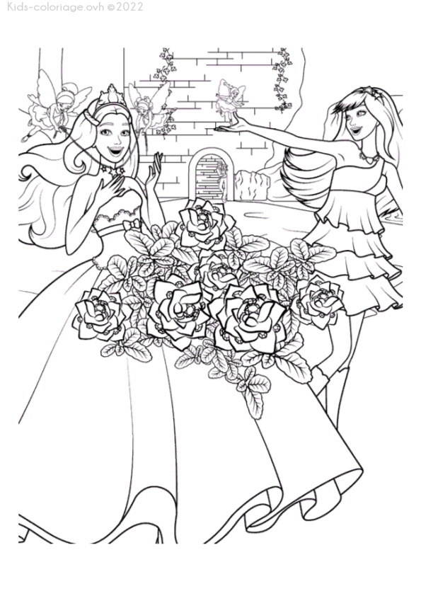 Coloriage À Imprimer Barbie-Coloriage-5 à Coloriage En Ligne Barbie