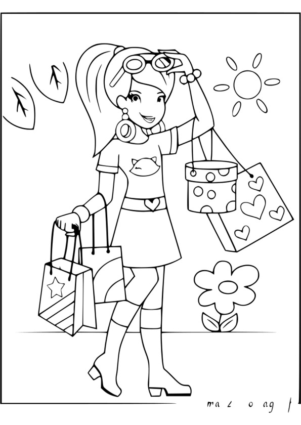 Coloriage De Fille Trop Belle A Imprimer avec Imprimer Des Coloriage